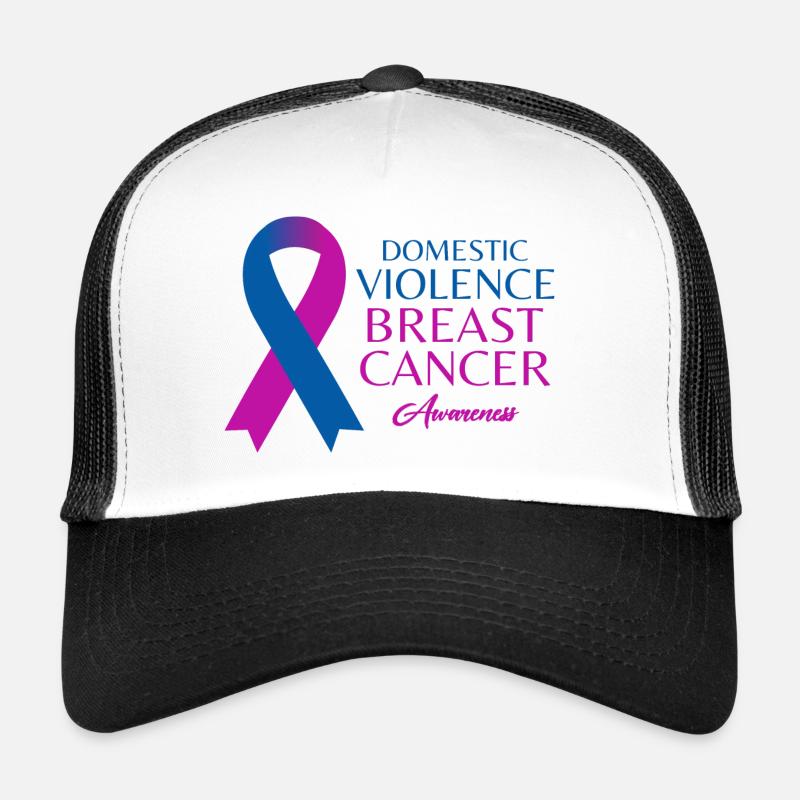 Häusliche Gewalt und Brustkrebsbewusstsein Trucker Cap