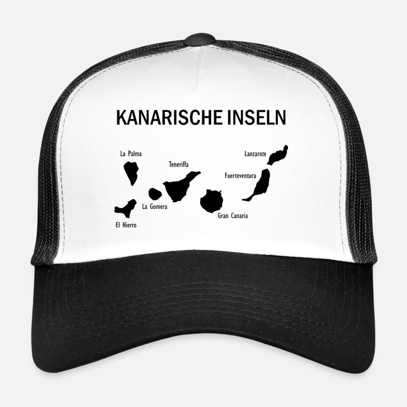 Canary islands Map Kanarische Inseln Karte Trucker Cap