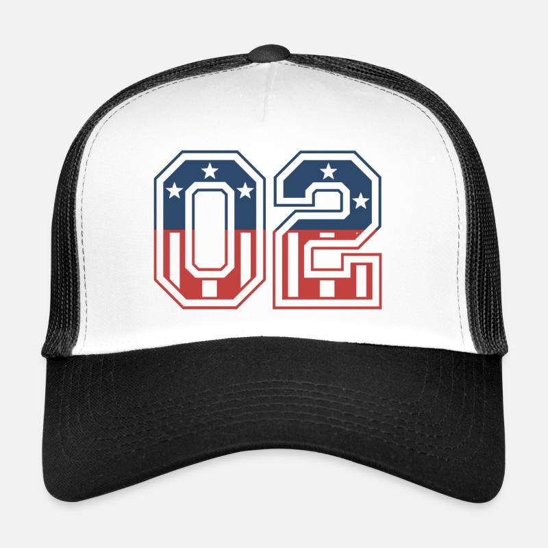 Number 02 USA Trucker Cap