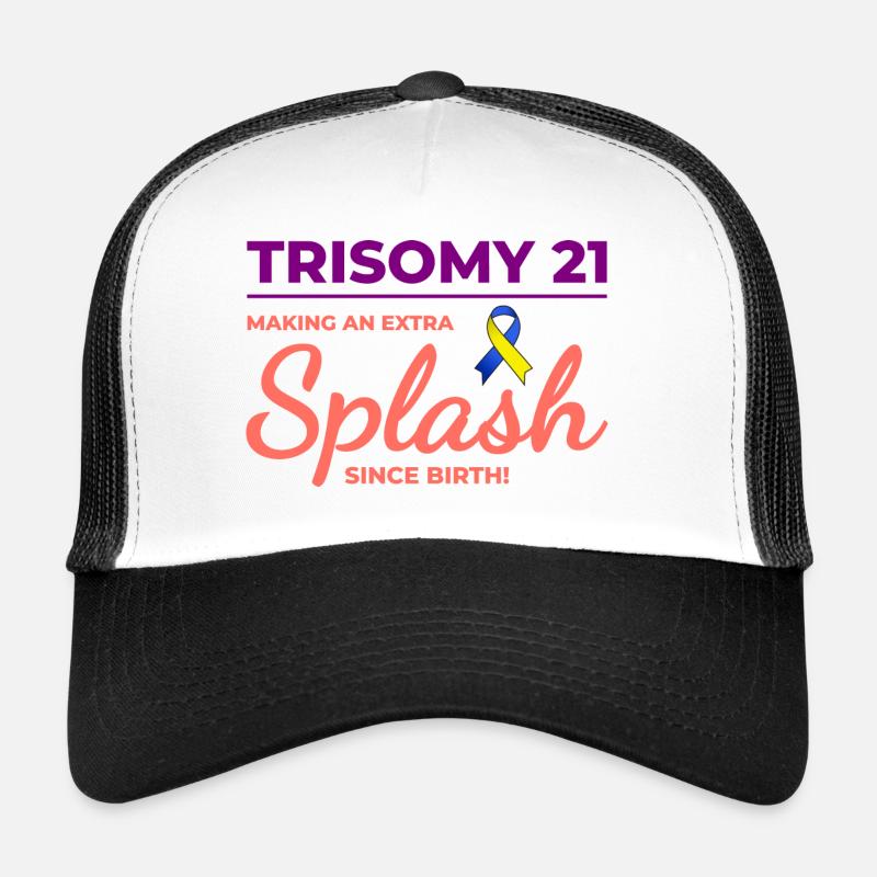 Sensibilisation au syndrome de Down Trisomie 21 Splash Casquette trucker 