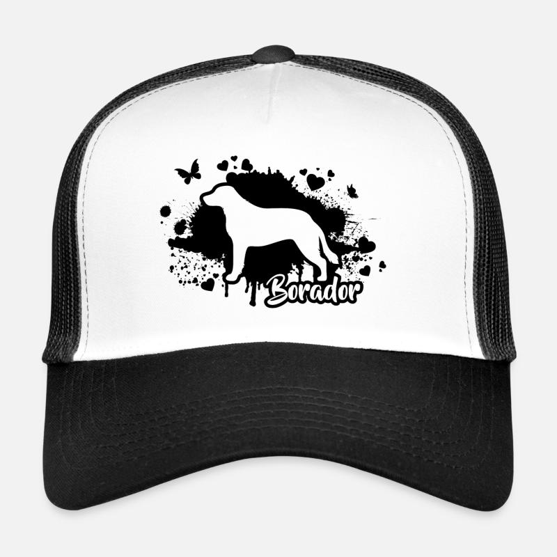 BORADOR Chiens Chien Wilsigns - Casquette trucker  - blanc/noir