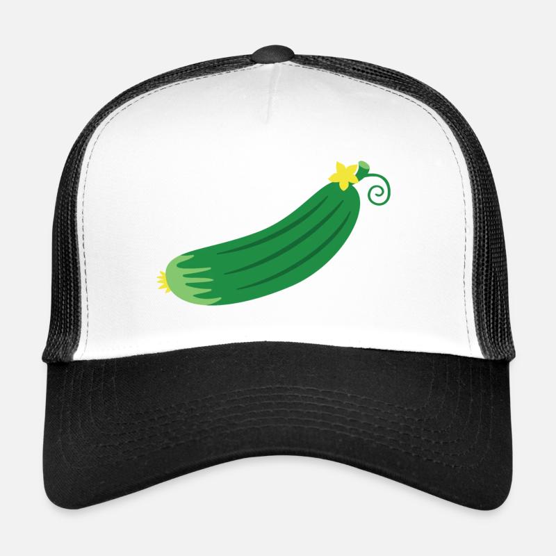 Gurke - Trucker Cap - Weiß/Schwarz