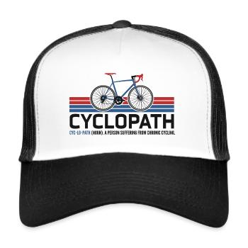 CYCLOPATH GRAVEL RADRENNFAHRER RETRO RENNRAD - Trucker Cap - Weiß/Schwarz - Vorne