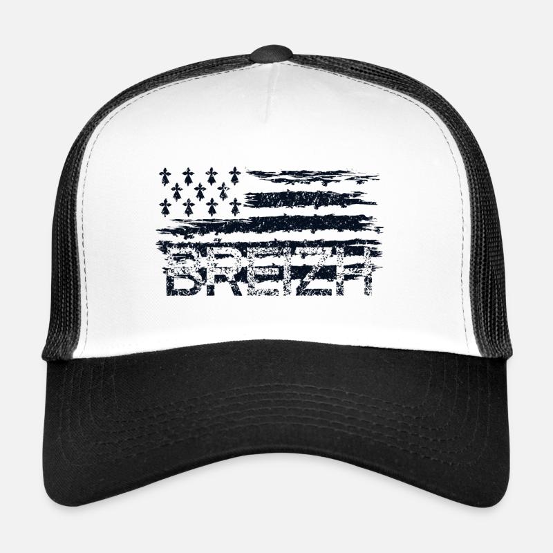 drapeau breton,BREIZH vintage,bretagne flag,BZH Casquette trucker 