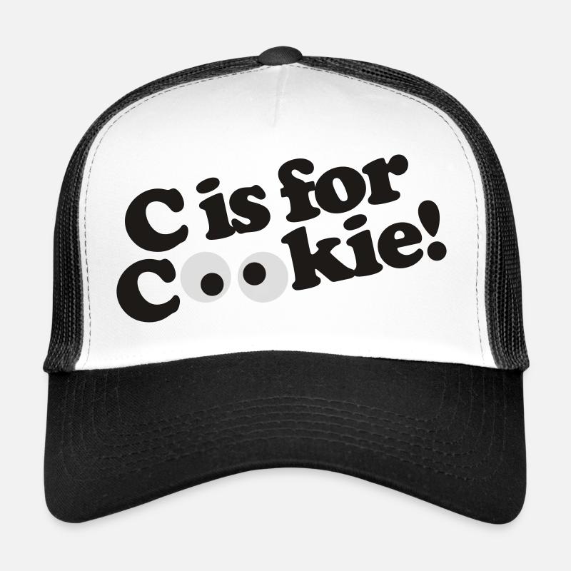 C is for Cookie - Trucker Cap - Weiß/Schwarz