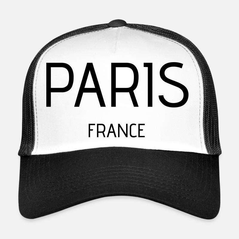 Paris - Casquette trucker  - blanc/noir