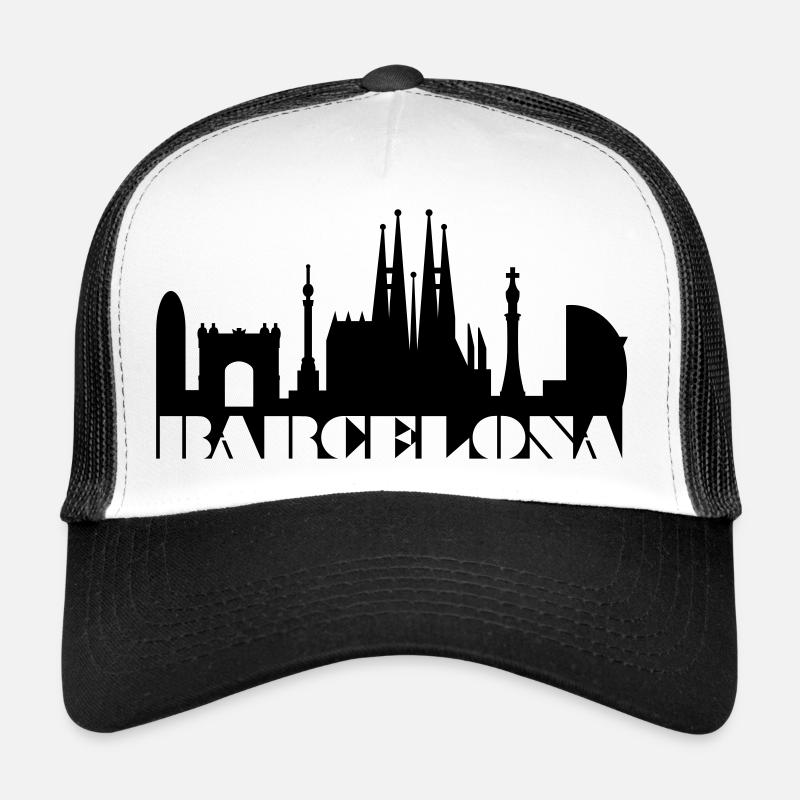 Skyline Barcelona Espagne Casquette trucker 