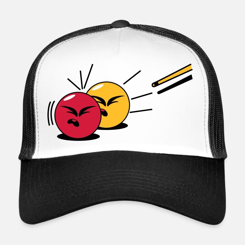 billard - Casquette trucker  - blanc/noir