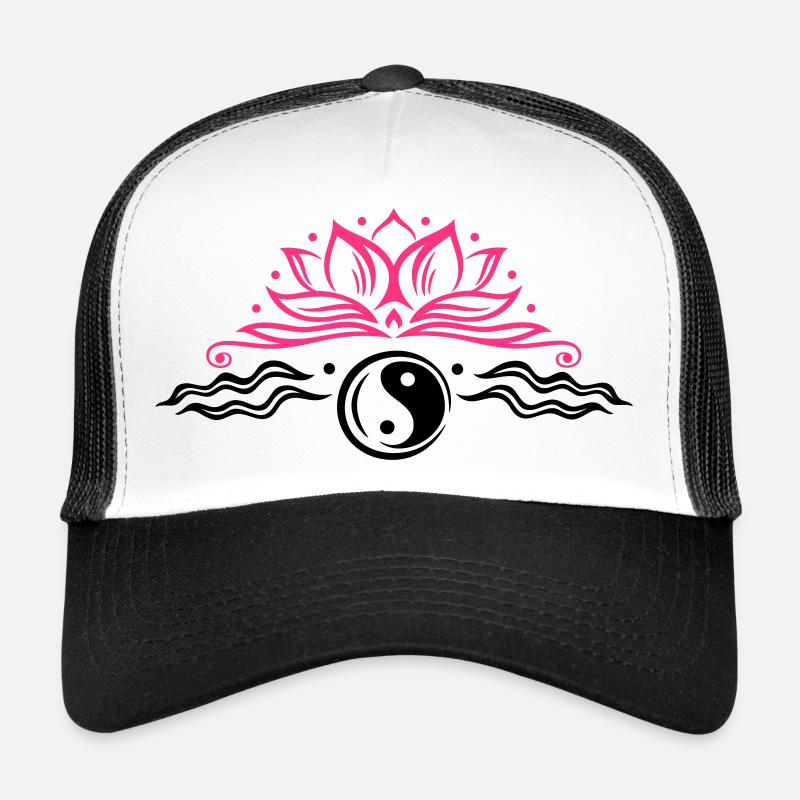 Lotus mit Yin & Yang Symbol Casquette trucker 