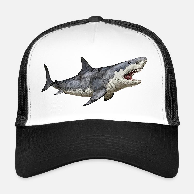 Great white shark on the hunt Trucker Cap