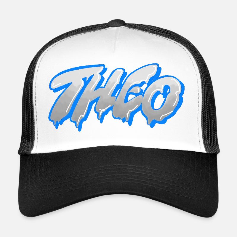 theo2 theo graffiti name Trucker Cap