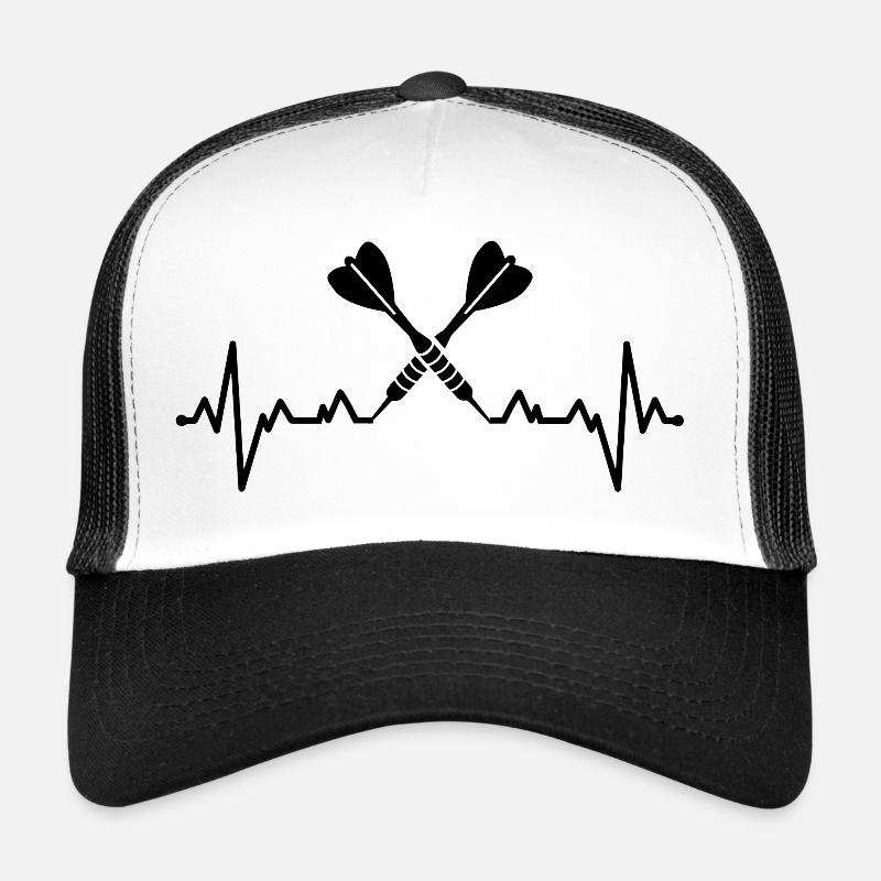 Fléchettes ECG Battement cardiaque Fléchettes Fléchettes Fléchettes Casquette trucker 