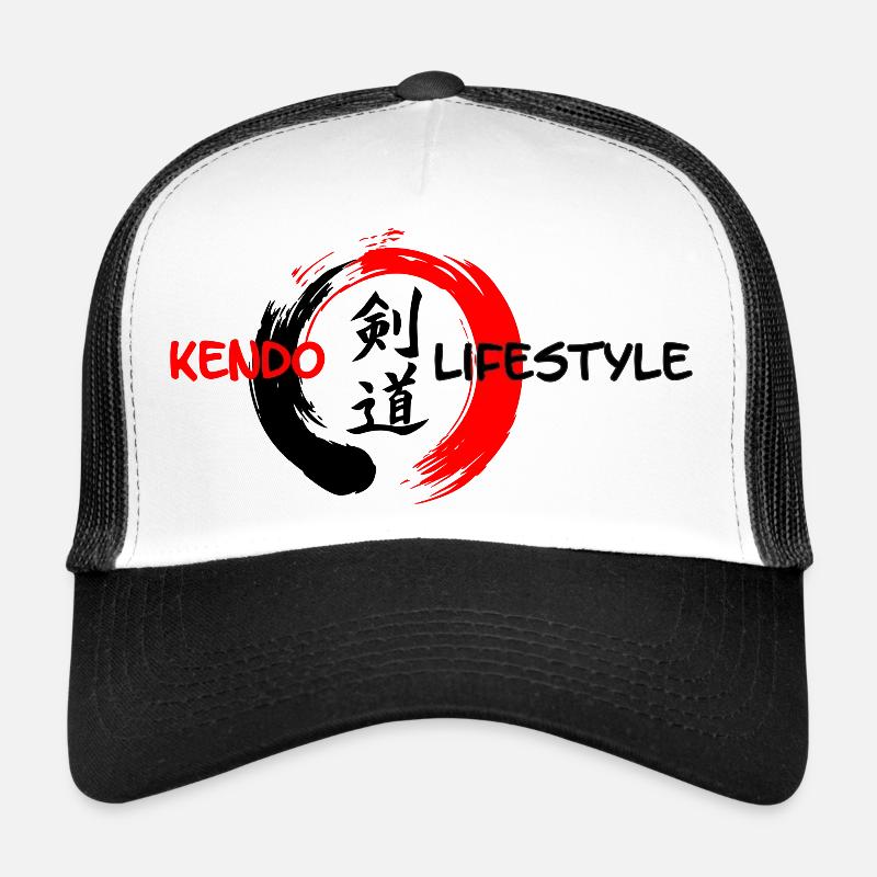 Kendo Japanese script in enso zen circle Trucker Cap