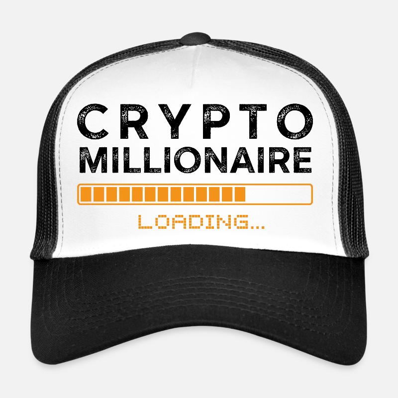 Bitcoin Crypto Millionär Laden - Trucker Cap - Weiß/Schwarz