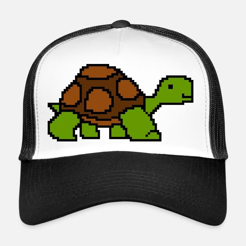 Tortoise Turtle Pixelart Retro Trucker Cap