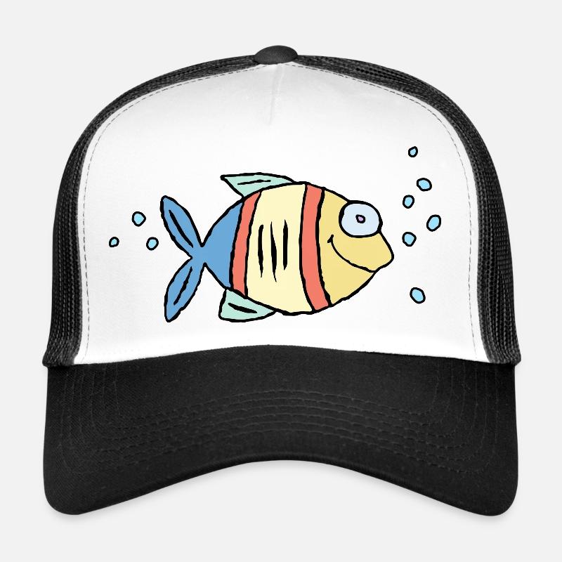Poisson Cichlide Eau Mer Graffiti Dessin Casquette trucker 