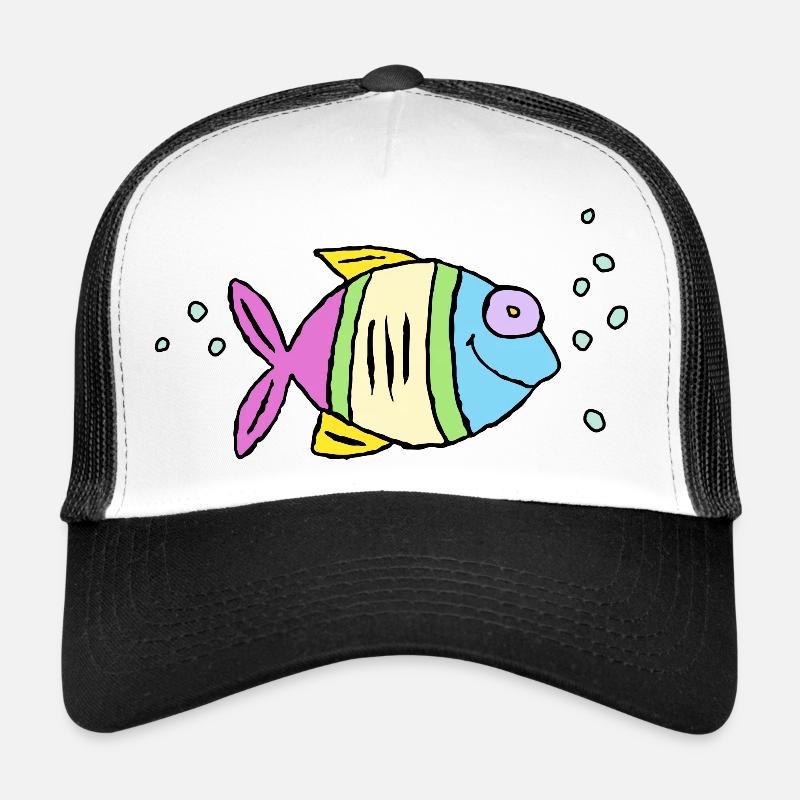 Poisson Cichlide Eau Mer Graffiti Dessin Casquette trucker 