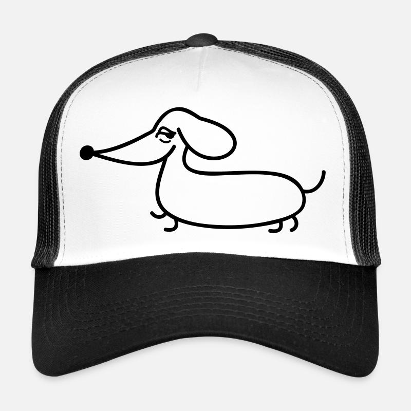Teckel drôle linéaire Casquette trucker 