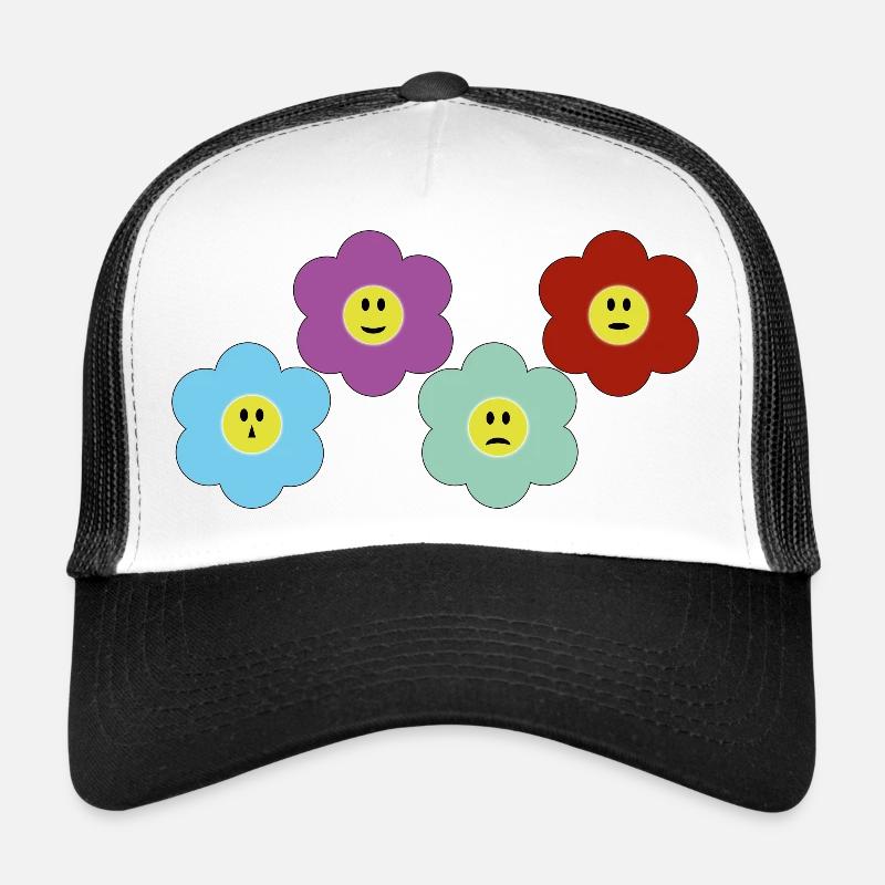Flowers with different moods - Trucker Cap - white/black