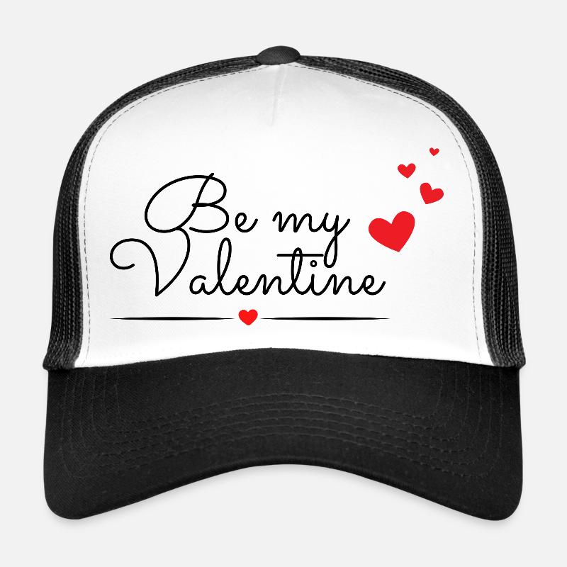 Soyez mon Valentin - Casquette trucker  - blanc/noir