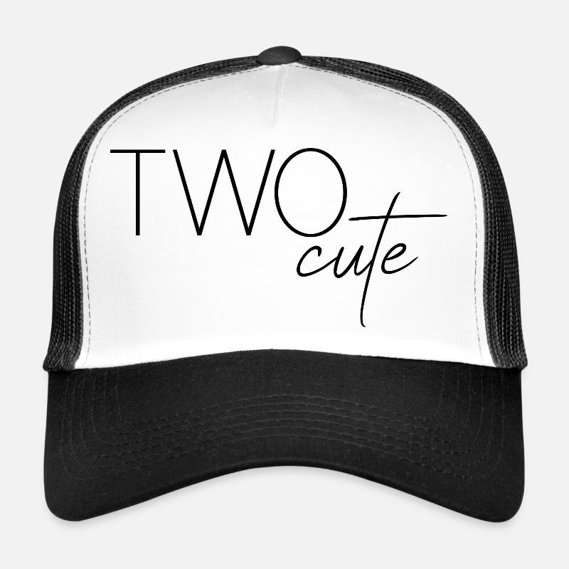TWO cute (second birthday) - Trucker Cap - white/black
