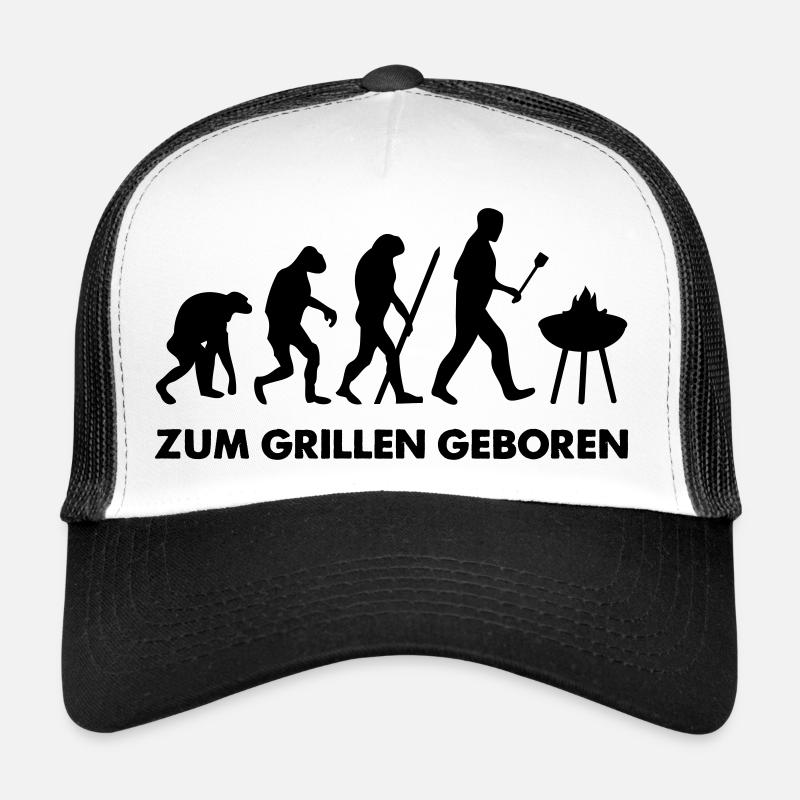 Zum Grillen geboren Grill Evolution - Trucker Cap - Weiß/Schwarz
