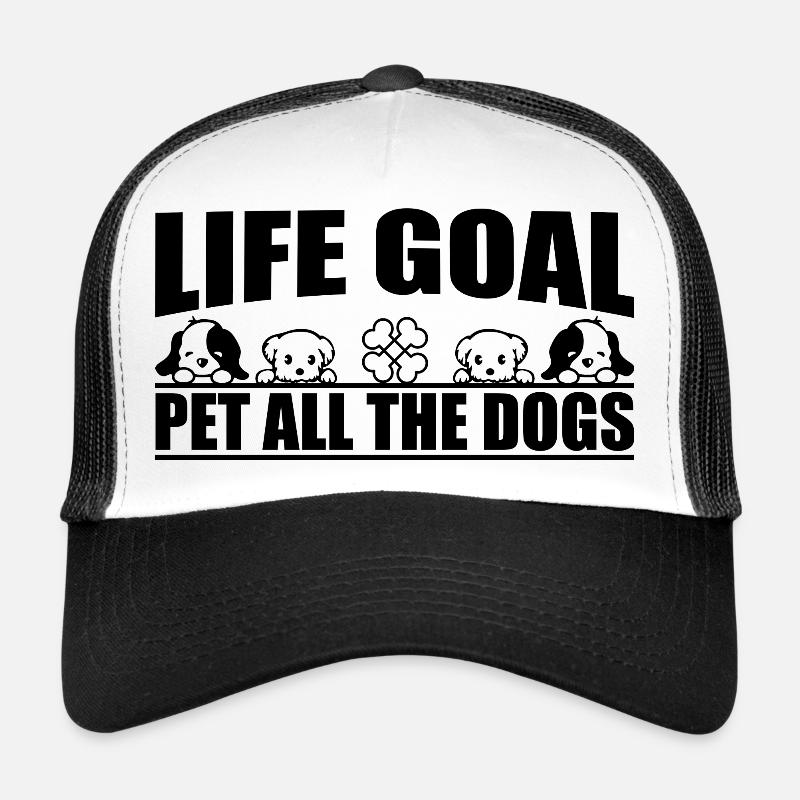 Objectif de vie Animaux de compagnie Tous les chiens Casquette trucker 