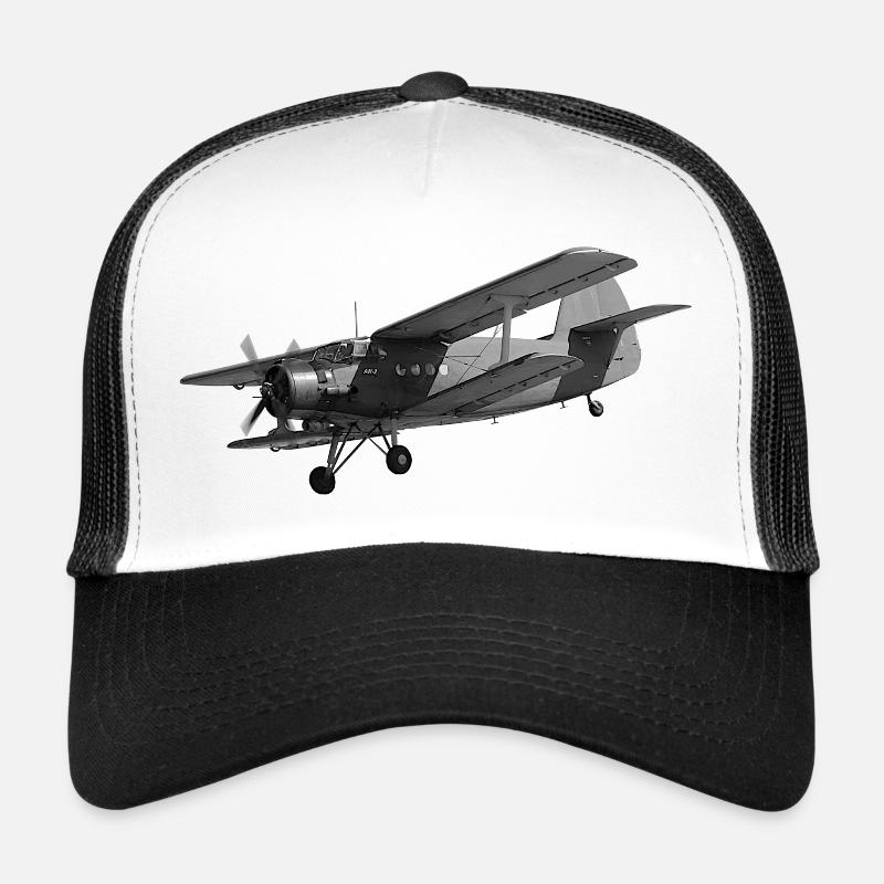 Flugzeug AN2 Doppeldecker Propeller Oldtimer Trucker Cap
