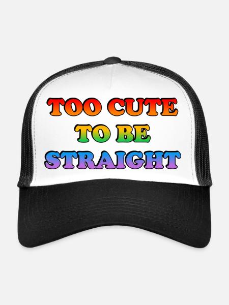 Trop mignon pour être hétéro - Casquette trucker  - blanc/noir - Devant
