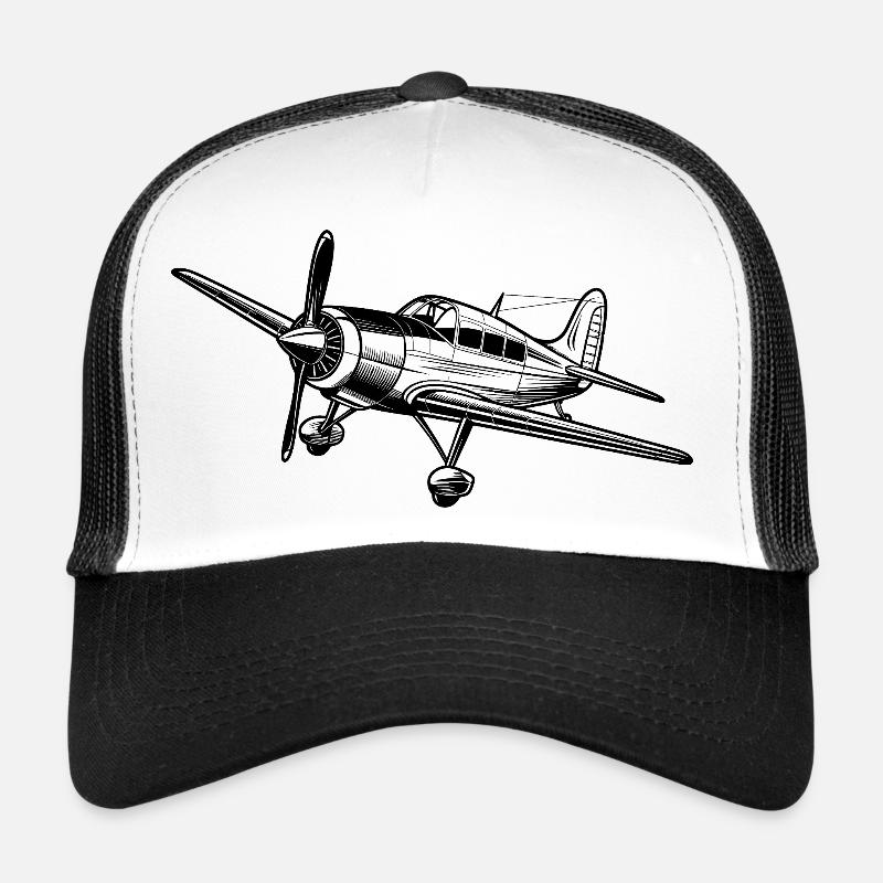 Flugzeugpilot Flugplatz Flugsport - Trucker Cap - Weiß/Schwarz