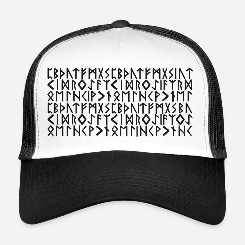 Alphabet Wikinger - Trucker Cap - Weiß/Schwarz
