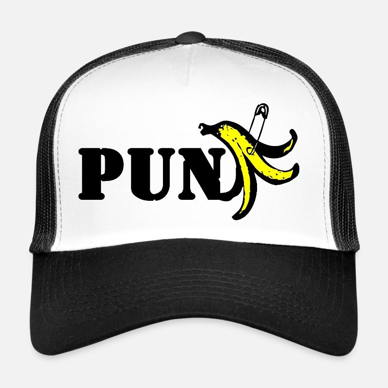 Punk Banane The Monkey Dance - Trucker Cap - Weiß/Schwarz