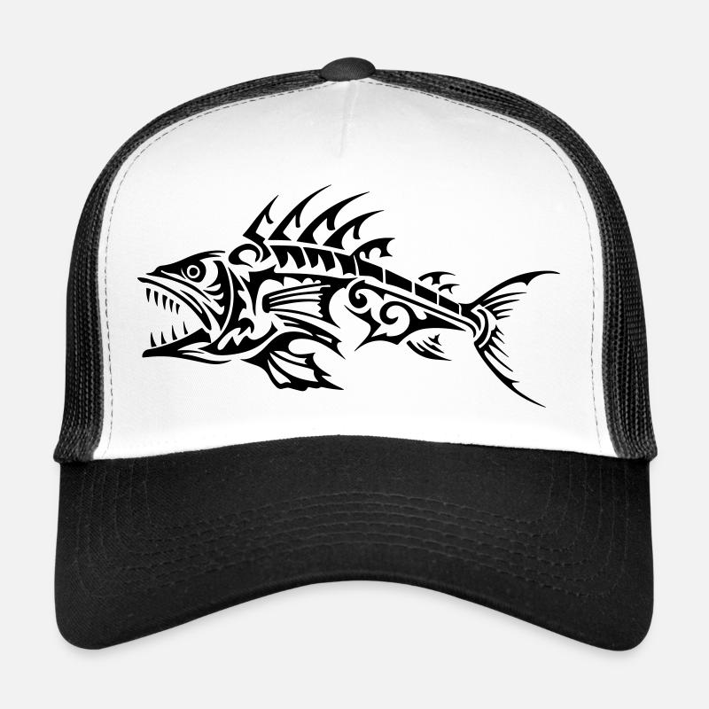 Fish Tribal Bones Trucker Cap