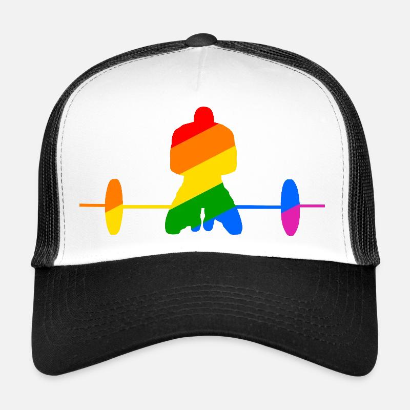 colorful weightlifting gift Trucker Cap