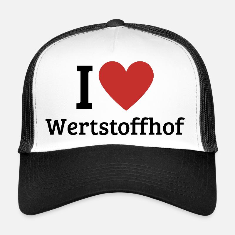 I love Wertstoffhof - Trucker Cap - Weiß/Schwarz
