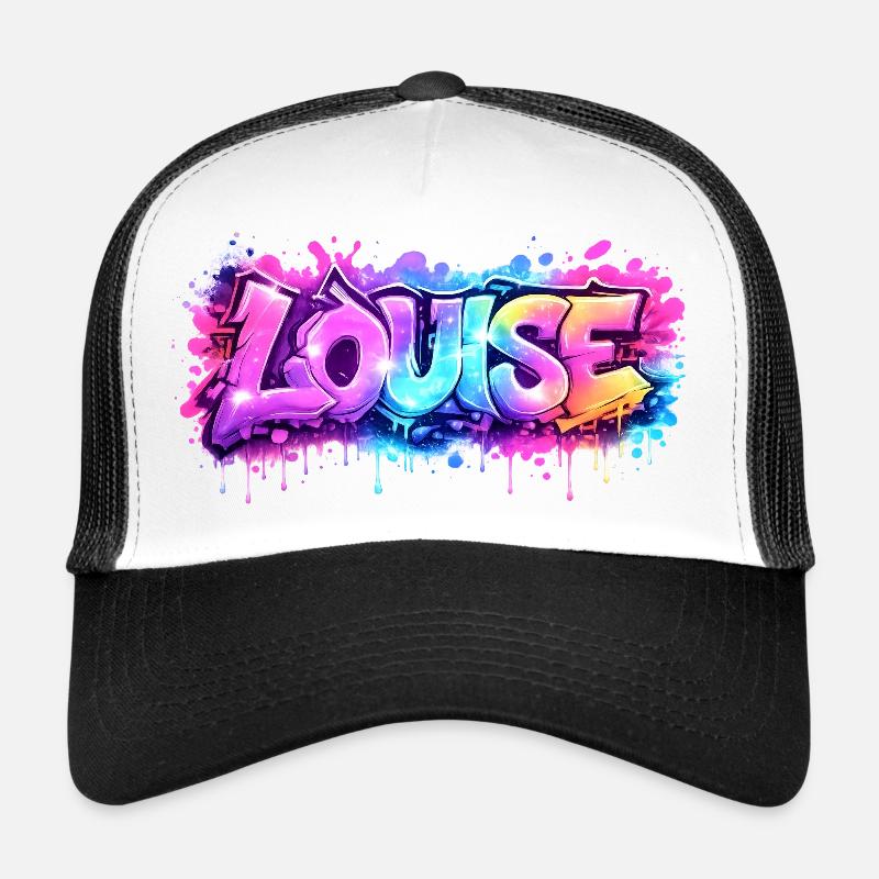Graffiti LOUISE Name Geschenk Ideal Druckbare Su Trucker Cap