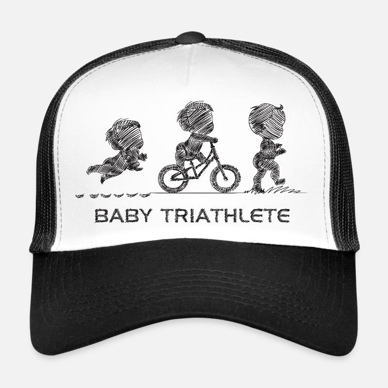 Little Budding Triathlete - Trucker Cap - white/black
