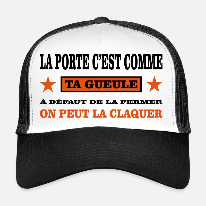 Ta Gueule  - Casquette trucker  - blanc/noir
