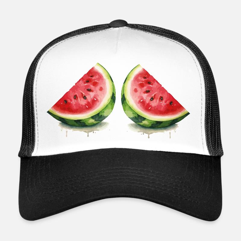 Aquarelle de pastèques Casquette trucker 