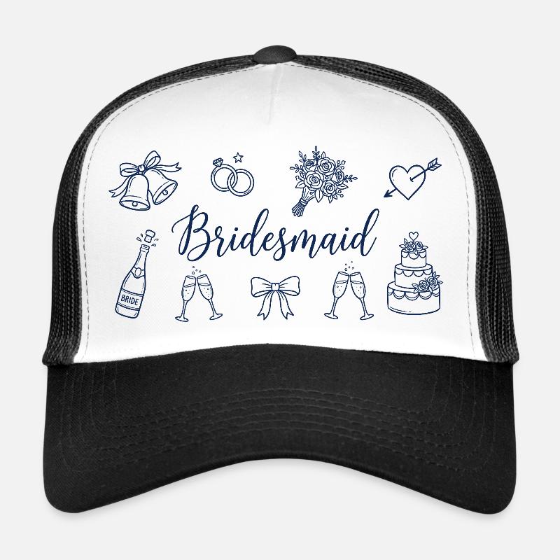 Mariage de la Brigade de la Mariée avec un nœud de la Mariée Casquette trucker 