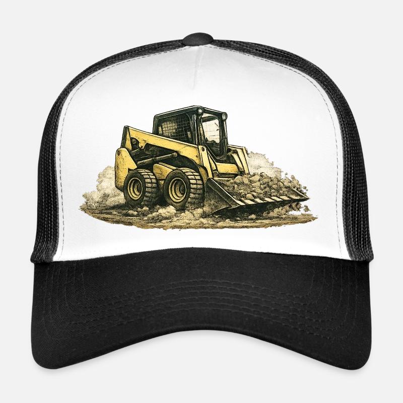 Vintage Kompaktlader Baustelle Baumaschine Trucker Cap