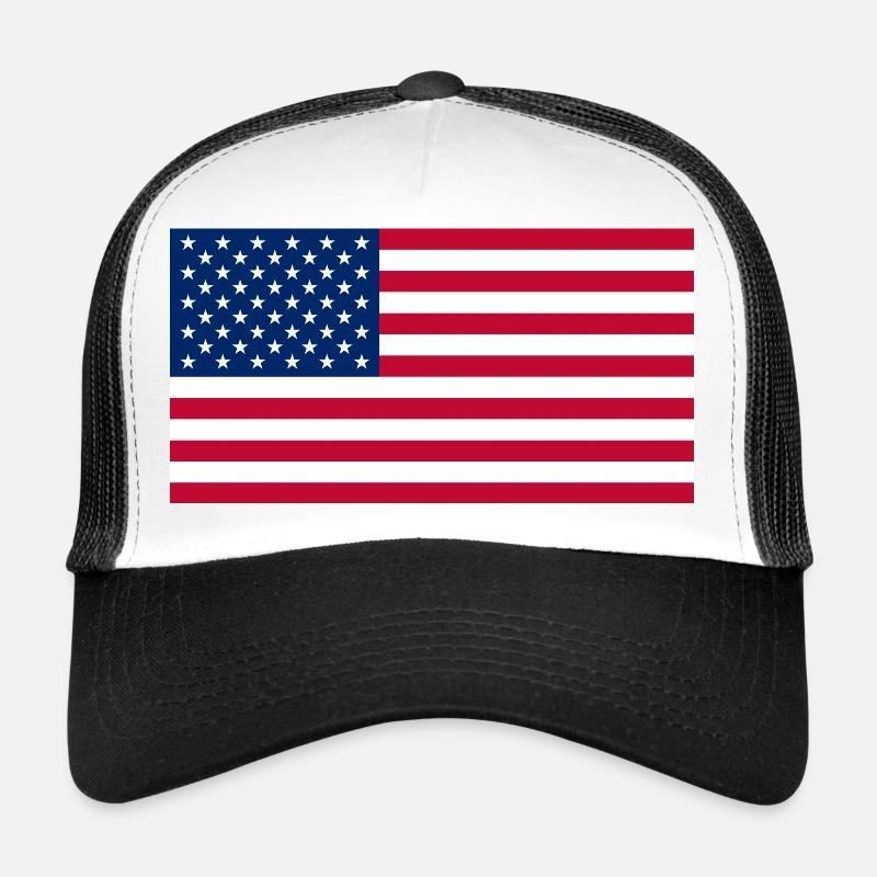 usa - Trucker Cap - Weiß/Schwarz