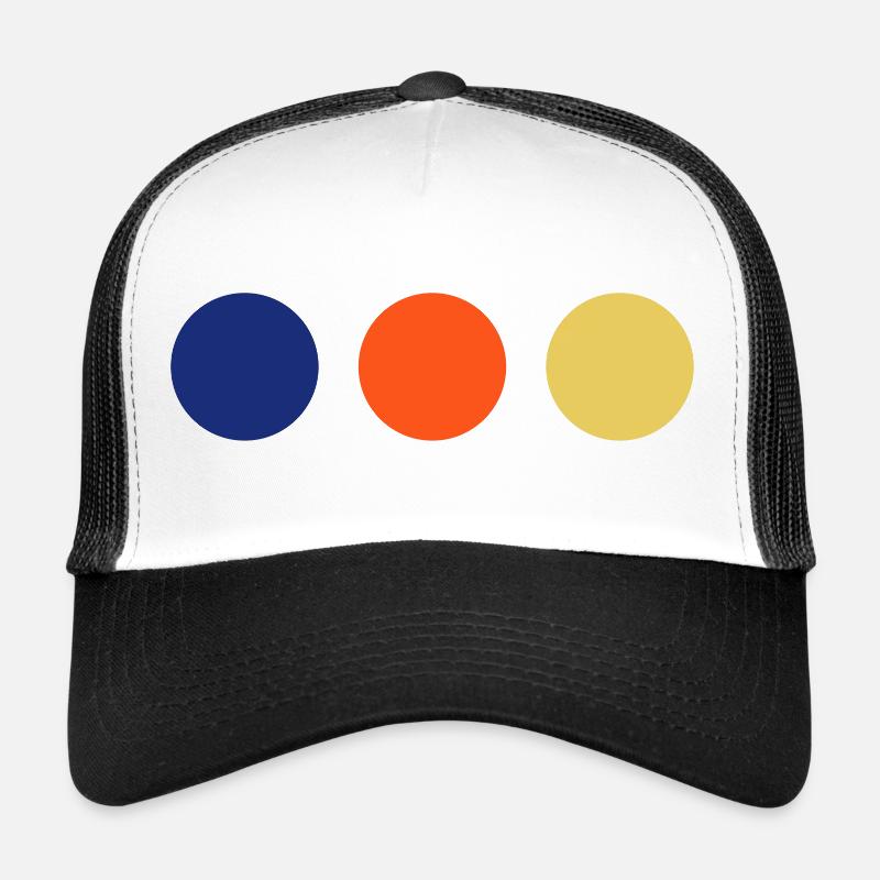 Trio de couleurs Minimal Circles Casquette trucker 
