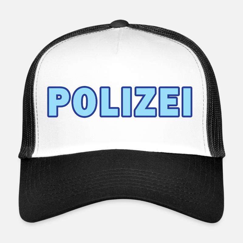 Bloc de police Texte néon Casquette trucker 