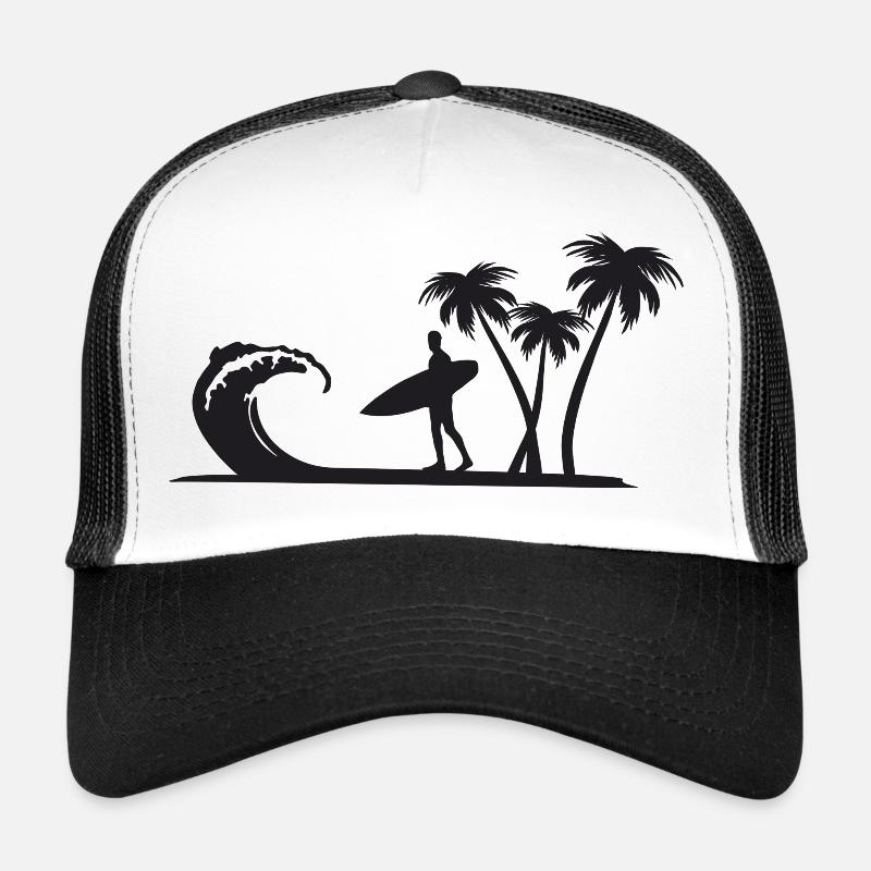 SURF PALMIER - Trucker Cap - white/black