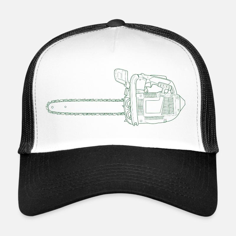 Saw, chainsaw, chainsaw Trucker Cap