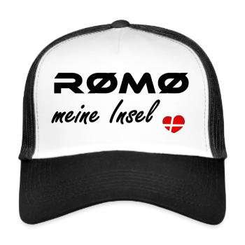 RØMØ meine Insel - Trucker Cap - Weiß/Schwarz - Vorne