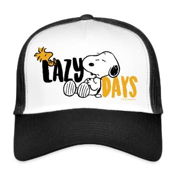 Peanuts Snoopy Lazy Days Feignant - Casquette trucker  - blanc/noir - Devant