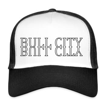 BULL CITYMirror - Trucker Cap - Weiß/Schwarz - Vorne