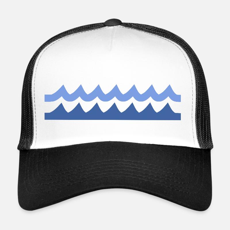 Minimalist Blue Wave Trucker Cap